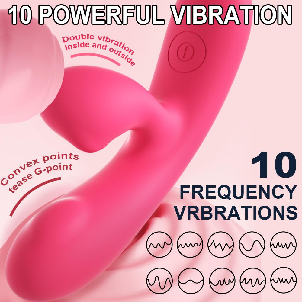 Beginner Clitoral Nipple Stimulation Dildo Vibrator Female 10 Vibrating Modes Vagin Orgam Sex Toys for Women Couples Pleasure