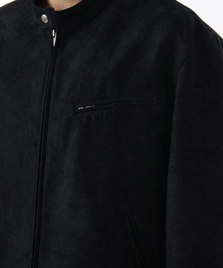 Musinsa Standard Synthetic Suede Racer Jacket [Black]