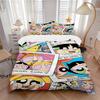3-местный комплект постельного белья Powerpuff Girls Включает 1 одеяло + 2 наволочки, Без наполнителей для подушек, Мягкий, Удобный, Легкий, Дышащий,213
