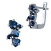 Silver Earrings with Nano Sapphire 1.25ct (1984109)