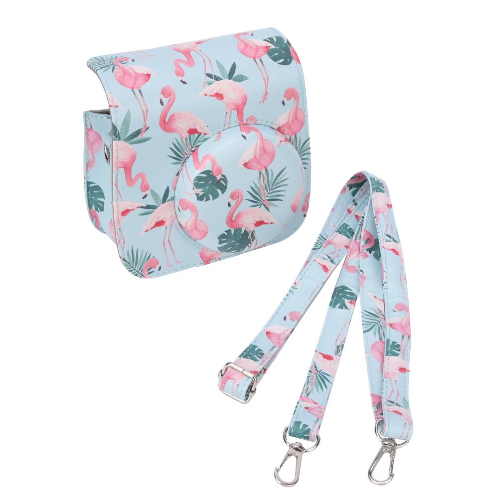 PU Lther Portable Single Shoulder Camera Case Protective Pouch Cover Bag for 8/8+/9(Banana Lf )