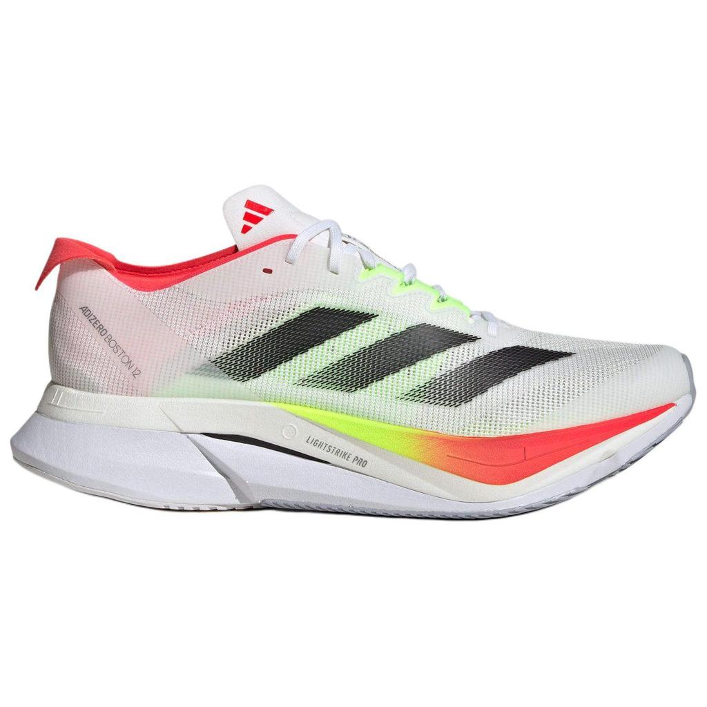 Adidas Adizero Boston 12 White Black Lucid Red Unisex Sneakers Cloud-White Core-Black JQ2552