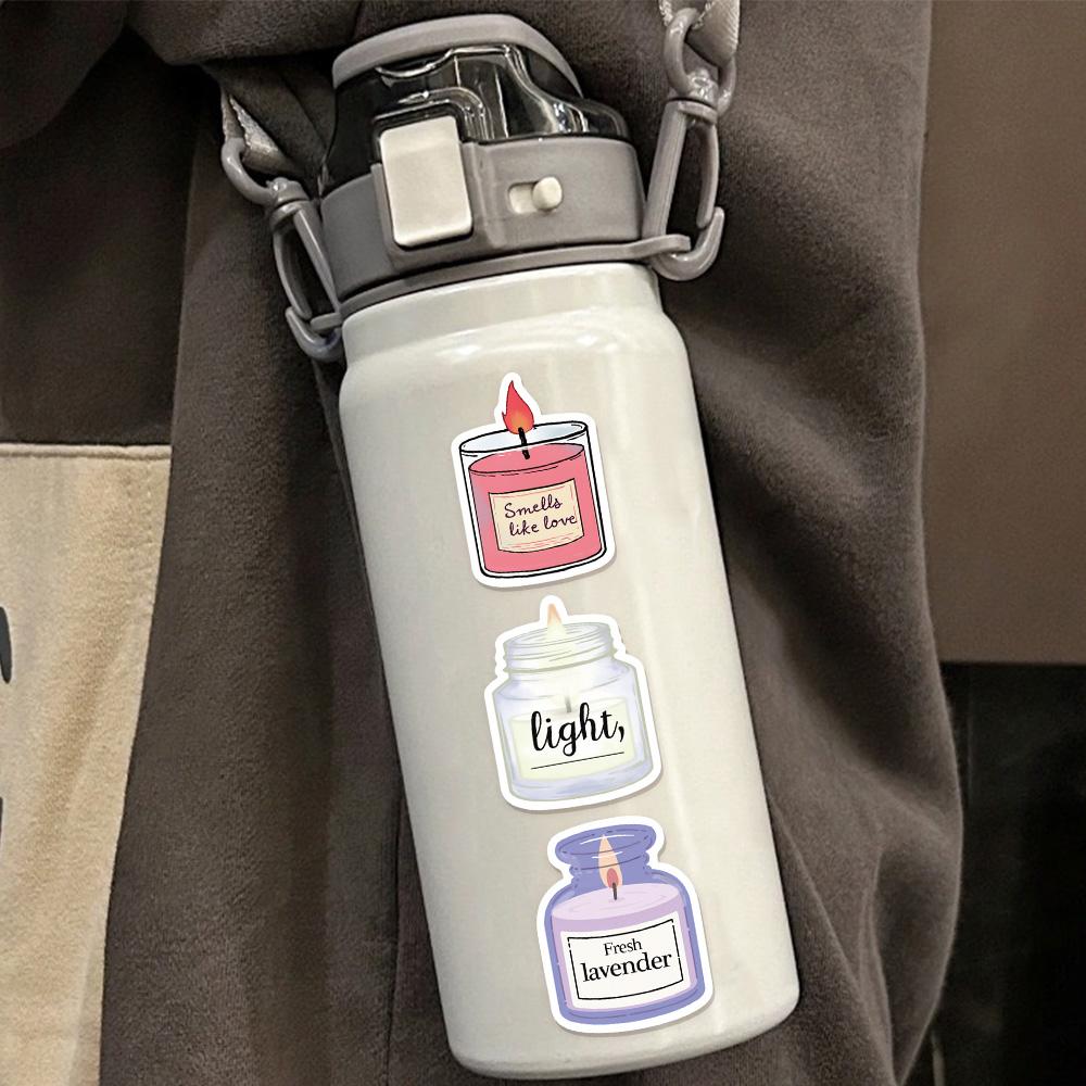 50PCS Candle Aromatherapy Graffiti Sticker DIY Handbag Luggage Skateboard Water Cup Notebook Waterproof Sticker