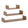 Wall Hanging Shelves - 3 Pieces - No. 23 Gray