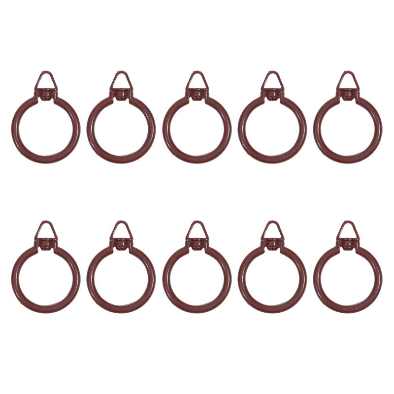 Набор из 10 шт. колец-клипс для штор. Кольца для душевой занавески и портьер. Крючки для штор с люверсами.