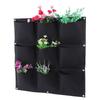 9 Pockets Degradable Vertical Hanging Wall Garden Plant Grow Bag Planter Container (Green)