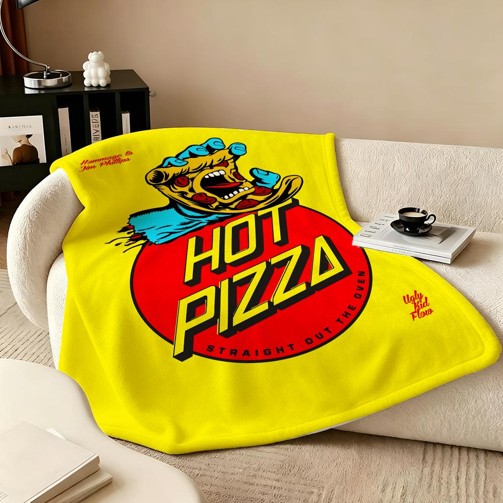 Food P-PizzaHut Throw Flannel Blanket Perfect for Sofa Office Bed Travel Sleep Read Relax Camping four season use