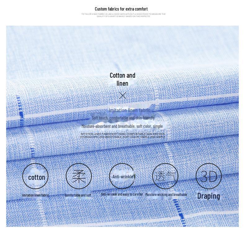 Мужская рубашка в клетку с длинным рукавом в деловом стиле для людей среднего и пожилого возраста