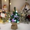 With LED Light Desktop Tree Ornaments 20cm Artificial Christmas Pine Tree  Children Gifts