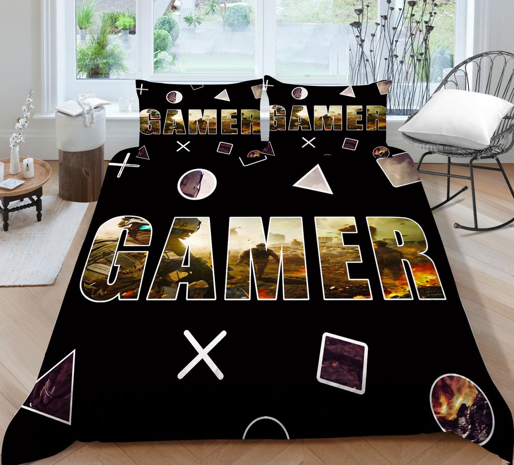 Набор пододеяльников для игр, пододеяльник для игр, уникальный дизайн, домашние покрывала, постельное белье королевского размера, детское мягкое постельное белье