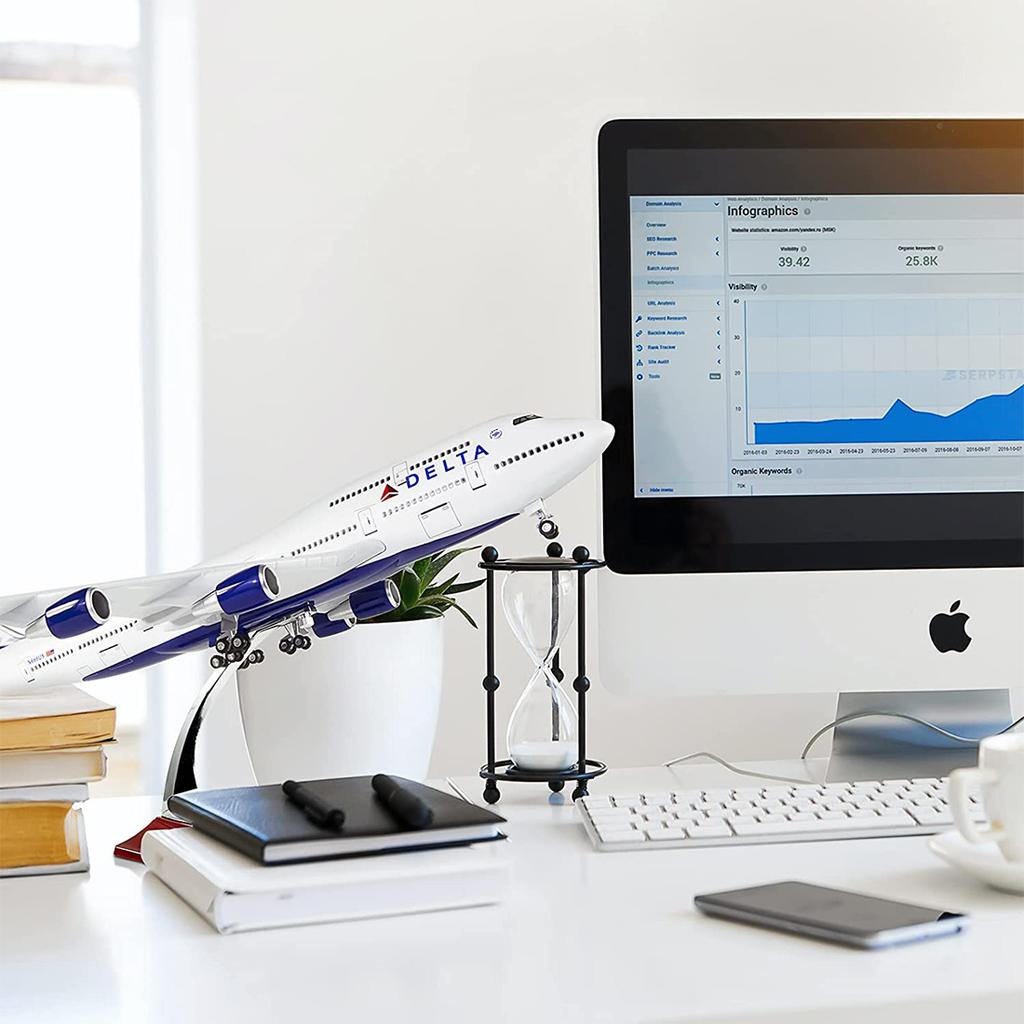 Масштаб 1/160 50,5 см Самолет Airbus A380 Модель авиакомпании Air France со светодиодной подсветкой и колесами Литой пластик смола Самолет для коллекции