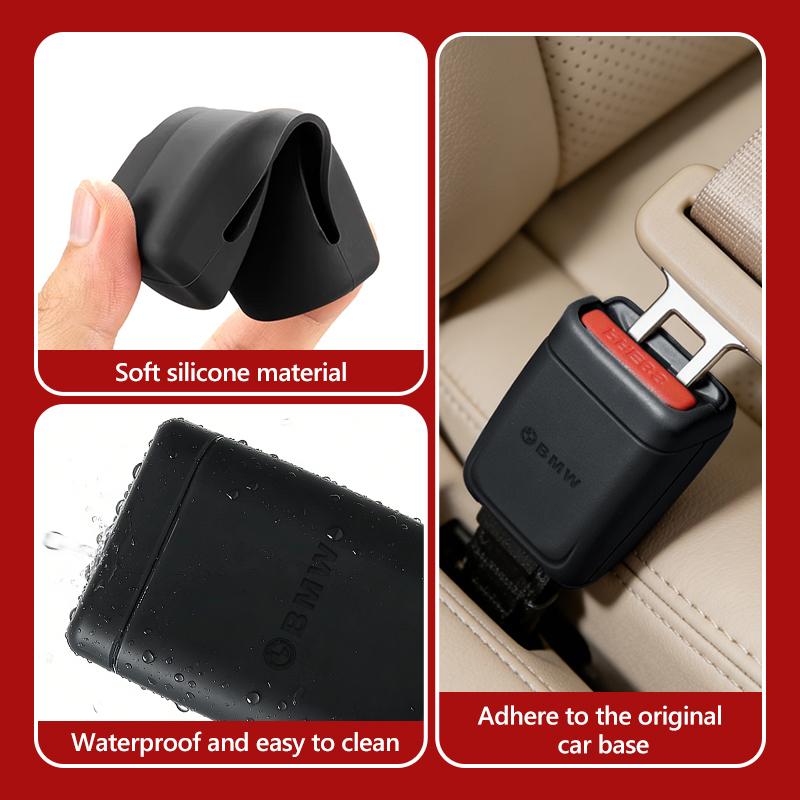 YMZP2 Car Seat Belt Silicone Anti Scratch Protector Cover Accessories For BMW M3 M5 X3 E93 F10 F20 F30 F40 F15 F25 F26 F31 F49 F86