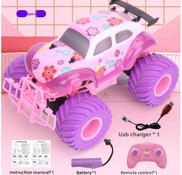 Oversized Climbing Off-Road Remote Control Car Bobby Doll Pink Off-Road Vehicle Remote Control Car Toy