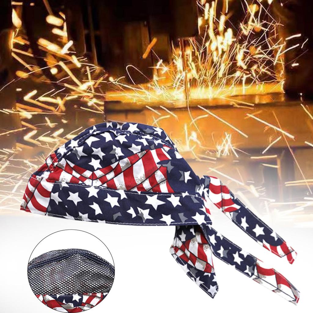 Welding Cap Adjustable Headgear Sweat Absorbent Flame Retardant Welding Hat for Running Hiking Boating Cycling Equestrian Sports