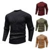 Men's Sweater Winter Crewneck Warm Sweater Casual Cable Knit Pullover Popular Soft Drop Shoulder Solid Knitted Top US Size