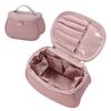 Aylashine Makeup Travel Cosmetic Multifunctional Vanity Makeup Large Capacity with with Brush Organizer Leather Pink Pouch, Pouch, Pouch, Bag,