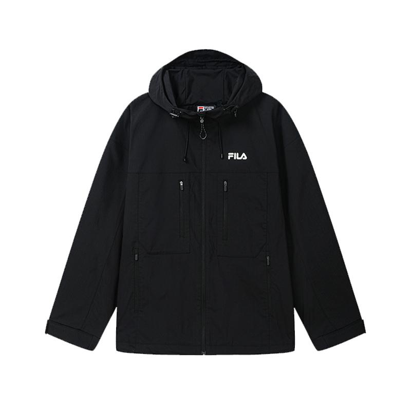Fila Оригинальная Модная Повседневная Универсальная Куртка Мужские куртки Черный F11M639704FBK