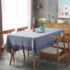 Однотонная скатерть с оборками Прямоугольная квадратная скатерть для обеденного стола для кухни в стиле фермерского дома, столовой, патио