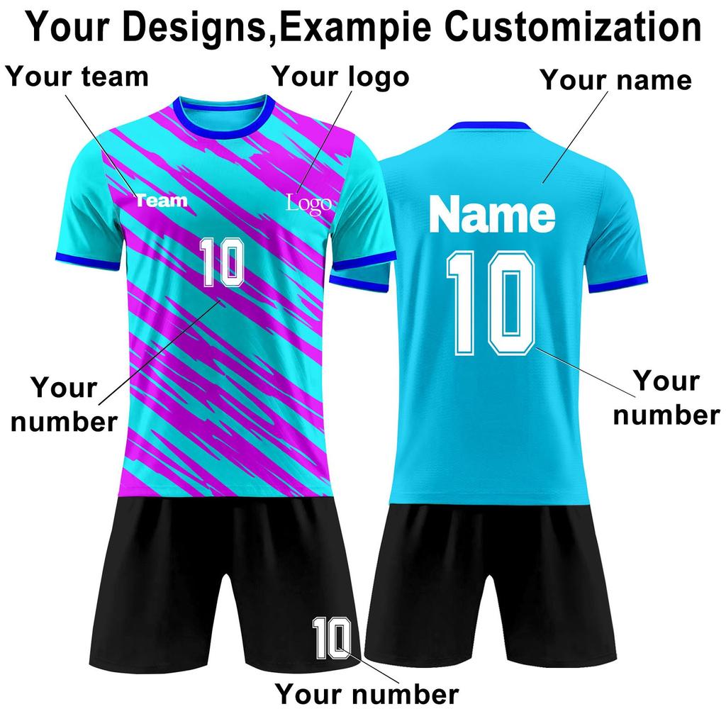 Personalised Shirts Kit Mens Girls With Name Number Custom Football Jerseys For Boys Training Suit