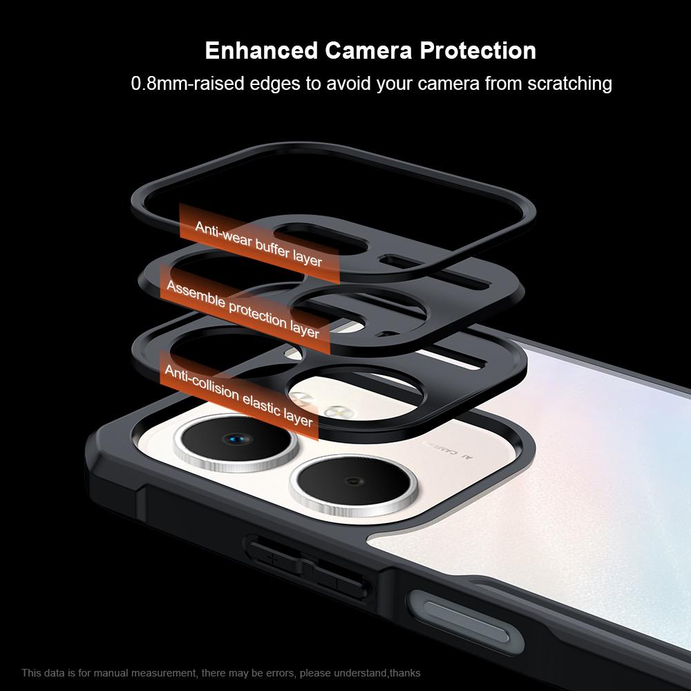 XUNDD Чехол для Oppo A5x 5G/4G Противоударный ТПУ+Акрил Прозрачная Задняя Крышка для Телефона