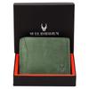 WildHorn Green Leather Wallet for Men I 9 Card Slots I 2 Currency & Secret Compartments I 1 Zipper & 3 ID Card Slots