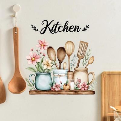 Кухонный декор на стену Наклейки Съемные Кухонные цитаты Настенные наклейки Домашний декор A0KF