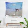 Aertemisi Man Horse on Beach Meme Tapestry Wall Hanging Art for Bedroom Living Room College Dorm Party Backdrop Home Room Decor