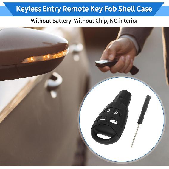Key Shell Case for SAAB 93 95 2003-2007 Keyless Entry Remote Key Fob Replacement Case 4 Buttons