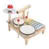 Wooden Musical Drum Set Puzzle Colour Cognition Early Learning Multifunctional Percussion