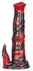 Iktorix Dildo 20 X 5cm Black and Red - MONSTERED - Unusual Dildos