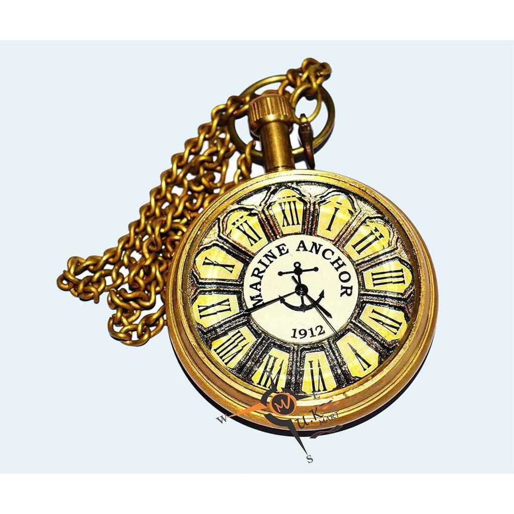 Антикварные карманные часы с кожаным чехлом, винтажный подарок