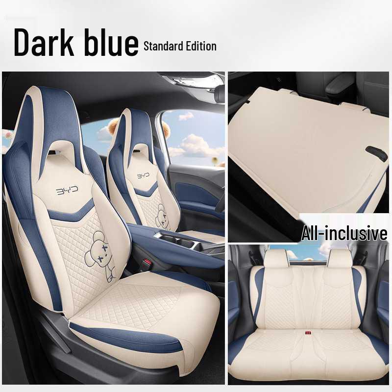 BYD Seagull Fabric Linen Cartoon Seat Cushion for Five-Seater Cars