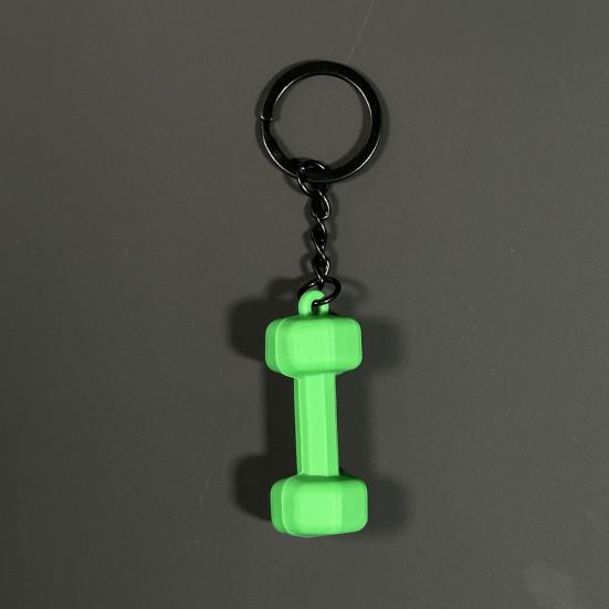 Брелок для ключей в форме фитнес-стакана для воды в форме штанги, дизайн пластины-подвески, напоминание о тренировке, сумка для ключей для бодибилдинга