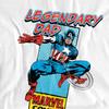 Marvel Comics Mens Legendary Dad Captain America Corner Box Fathers Day T-Shirt