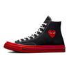 Comme des Garçons Play x Chuck 70 High Черные Красные Унисекс Кроссовки Egret A01793C