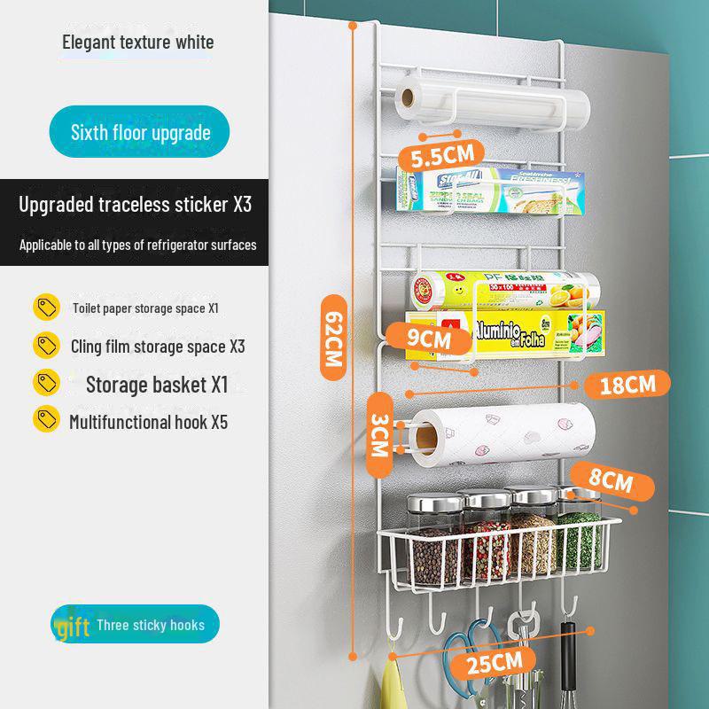 Многофункциональная кухонная полка для хранения вещей для холодильника