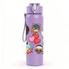 1PC Kid Party Character Collage 750ml Color Plastic Sports Water Bottle Leakproof Flip Straw Lid Suitable for Sports Office Home Use