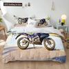 Комплект пододеяльника для кроссового мотоцикла 3D Гоночный Мотокросс Постельное белье Для Подростка Мотоциклиста Экстремальные Виды Спорта Полиэстеровый Пододеяльник