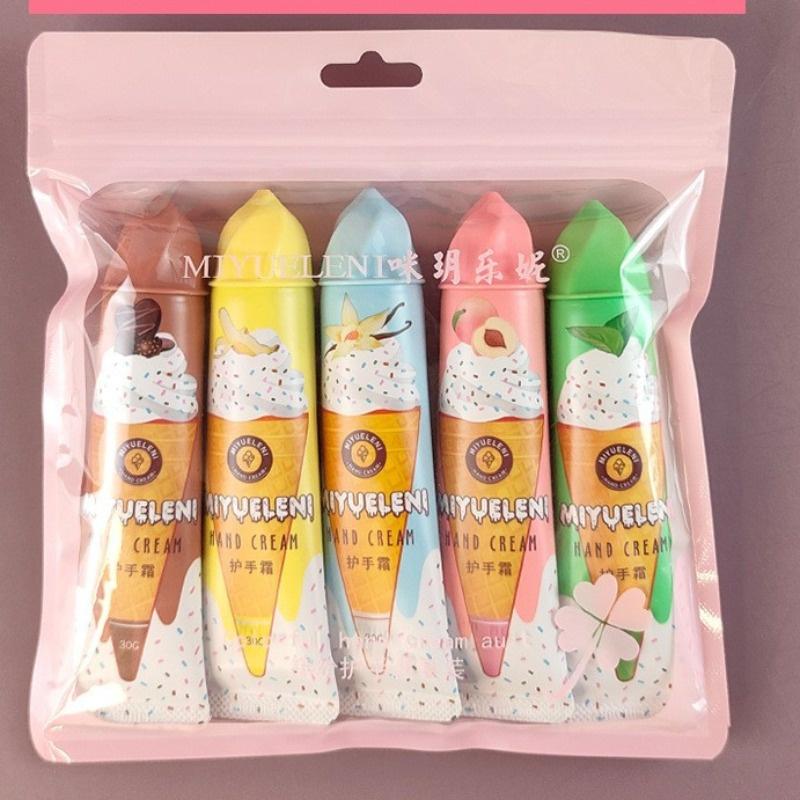 5 шт./кор. Рождественский подарок, мороженое, крем для рук, набор, 30 г, фруктовый аромат, увлажняющий, увлажняющий