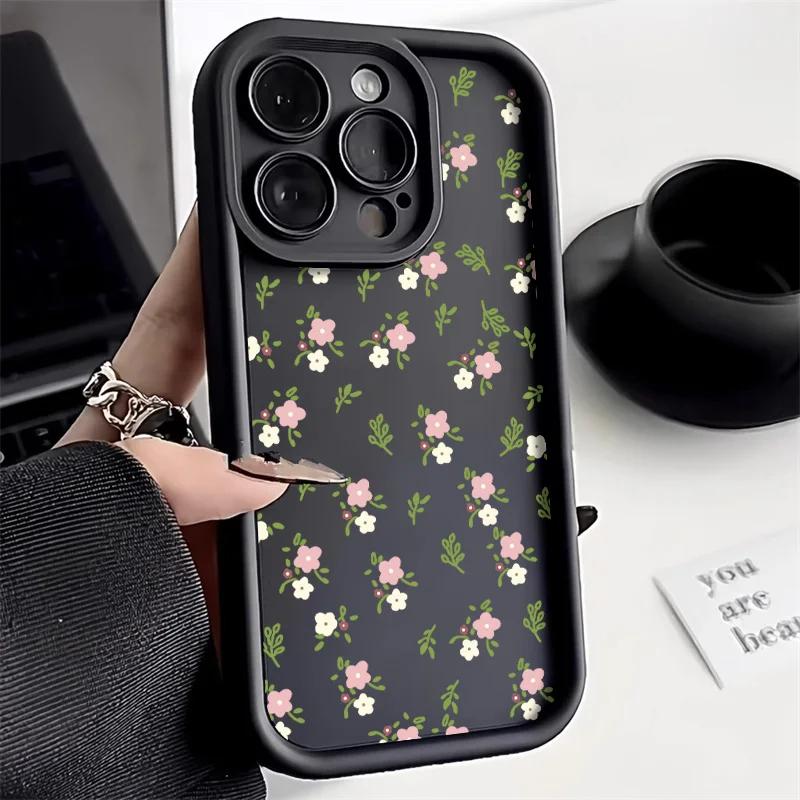 Эстетичная Линия Цветов Для iphone 17 16pro 15pro14 13 12 11 12pro 13pro max 14plus Силиконовый Защитный Чехол От Падения Funda