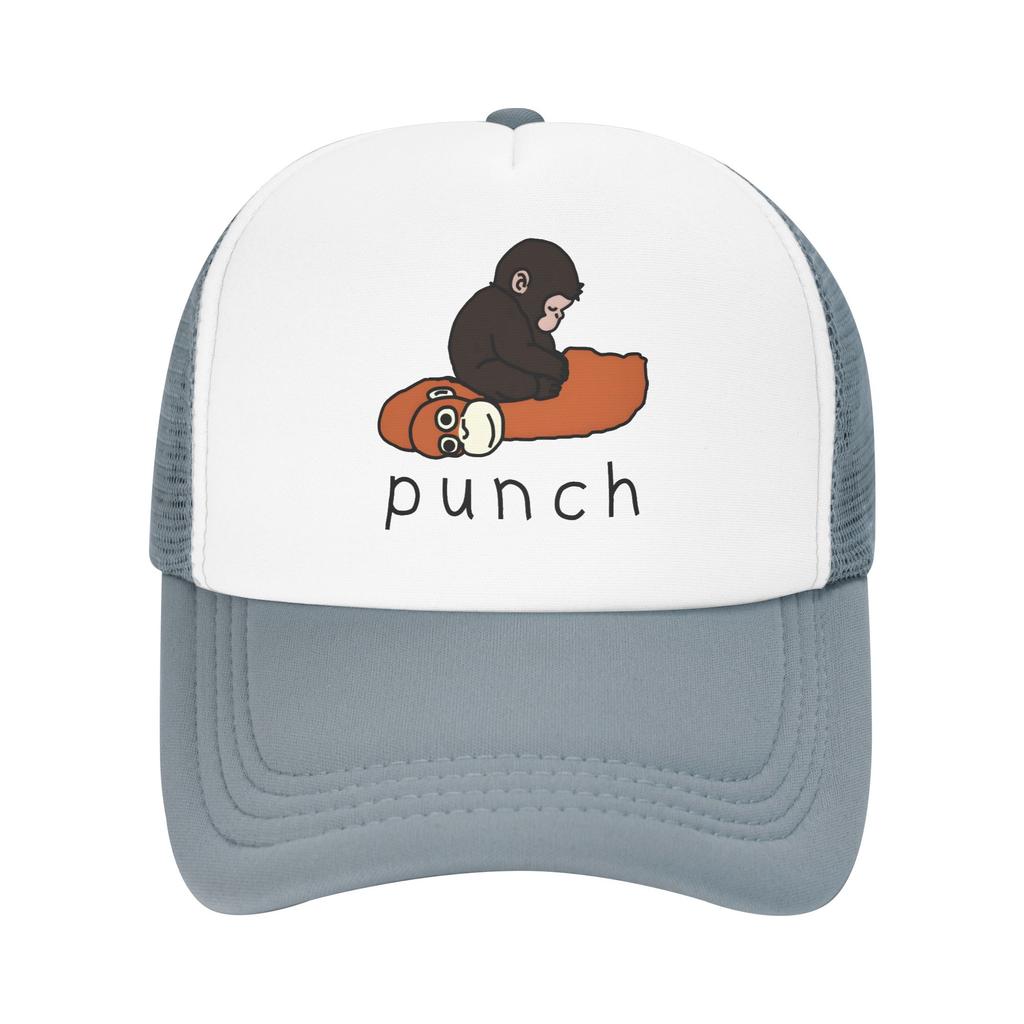 Punch Monkey Cute Mesh Baseball Cap Adult HipHop Sun Hats Dad Hat Adjustable Snapback Caps Trucker Cap Summer Trucker Cap