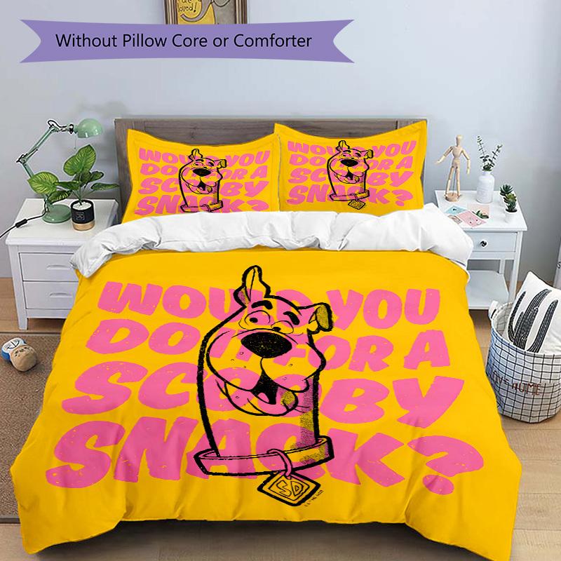 Scooby Snack Friendship Bedding Set Comforter Cover Gift for Bedroom,Includes 1 Cover and 2 Pillowcases, No InsertB562