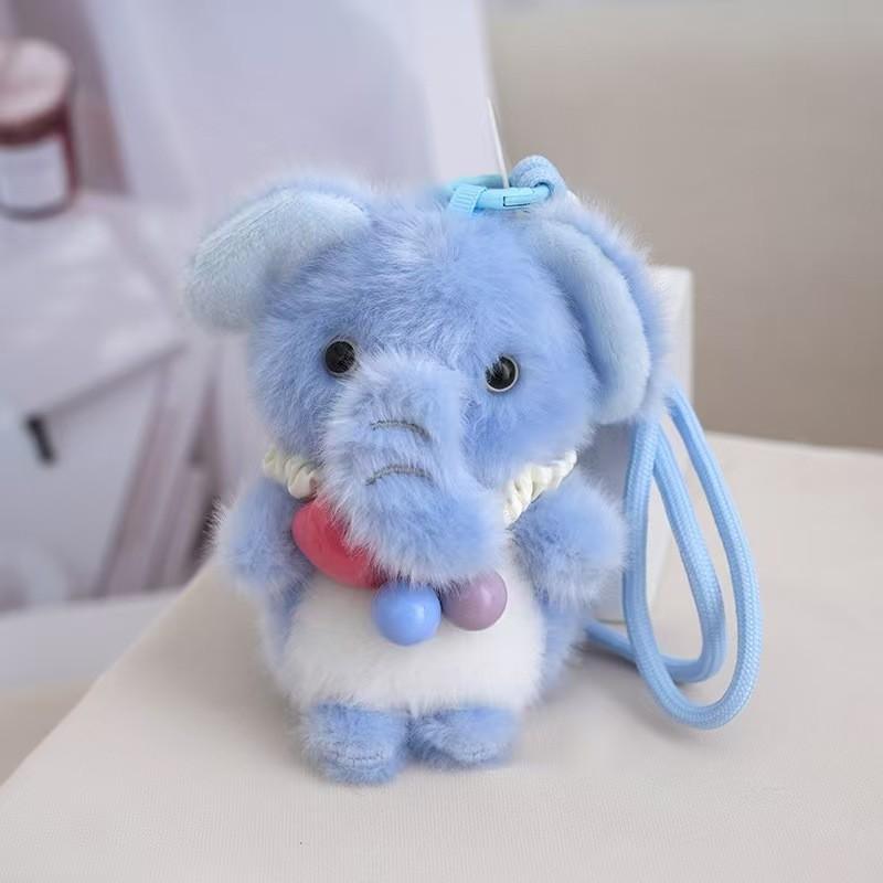 Cute Animal Plush Keychain With Pp Cotton Filling For Bags And Travel Accessories