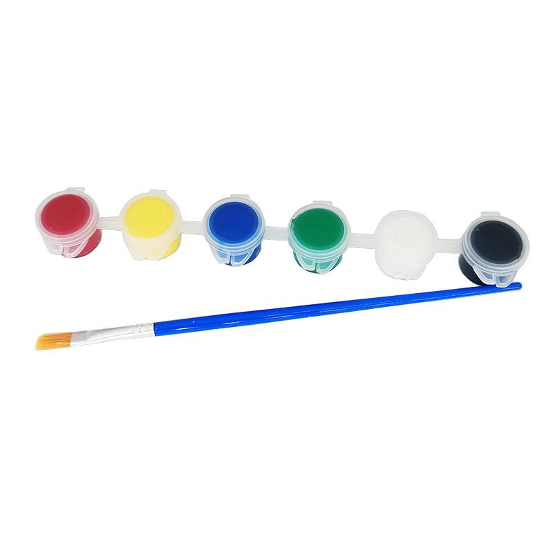Kids Acrylic Paint Set 6 Connected Pots Washable Non Toxic - No Spill Paint Pots Art Supplies for Kids
