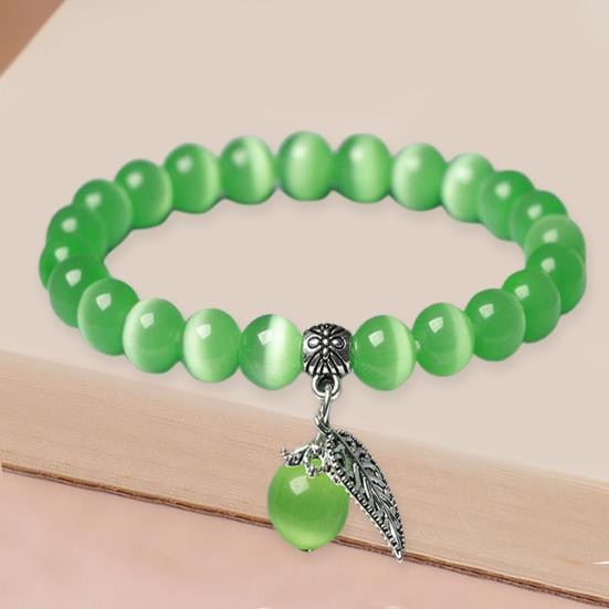 Женский браслет в этническом стиле, гладкая эластичная веревка, полировка ручной работы, украшение, привлекательные опаловые бусины