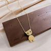 Simple Women Hip Hop Stainless Steel Exquisite Fashion Jewelry Bear Pendant Necklace Clavicle Chain