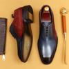 Деловые туфли-оксфорды, британские цветные туфли с острым носком, мужские туфли, на шнуровке, кожаные туфли ручной работы