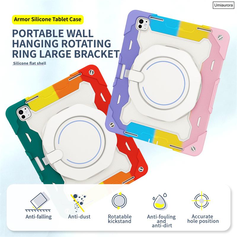 For IPad 10th 11th Gen A16 Air 10.9 Mini 8.3" A17 Pro 11 12.9 13 Inch M5 M4 M3 M2 Heavy Duty Rugged Tablet Case Shockproof Funda
