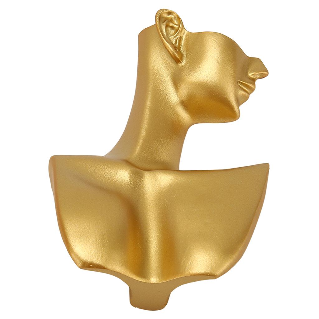 Golden Jewelry Display Bust Resin Elegant Necklace Earrings Display Mannequin Stand for Jewelry