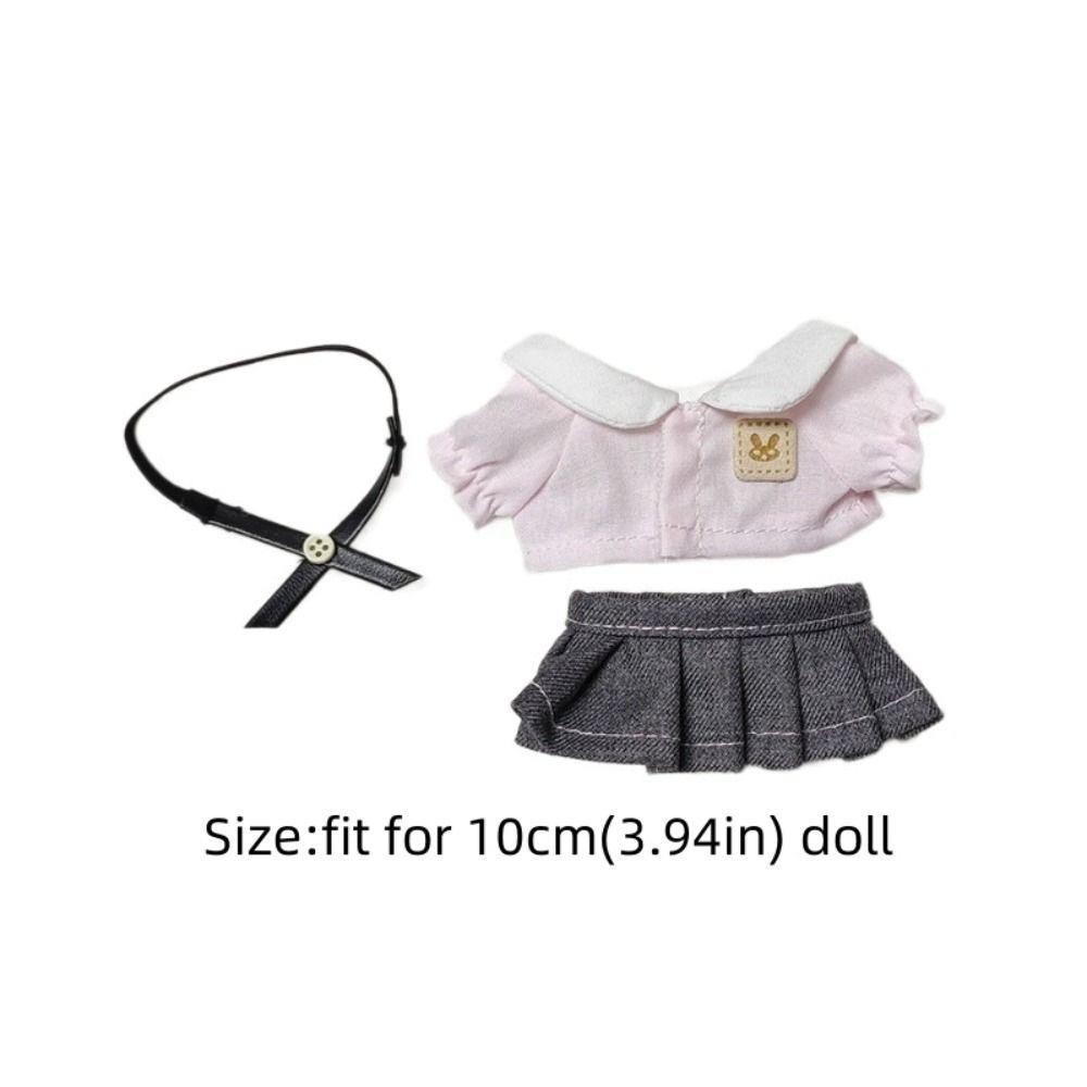 Dress Up 10CM Doll Clothes Casual Shirt Cotton Doll Outfit Doll School Uniform  Doll Accessories